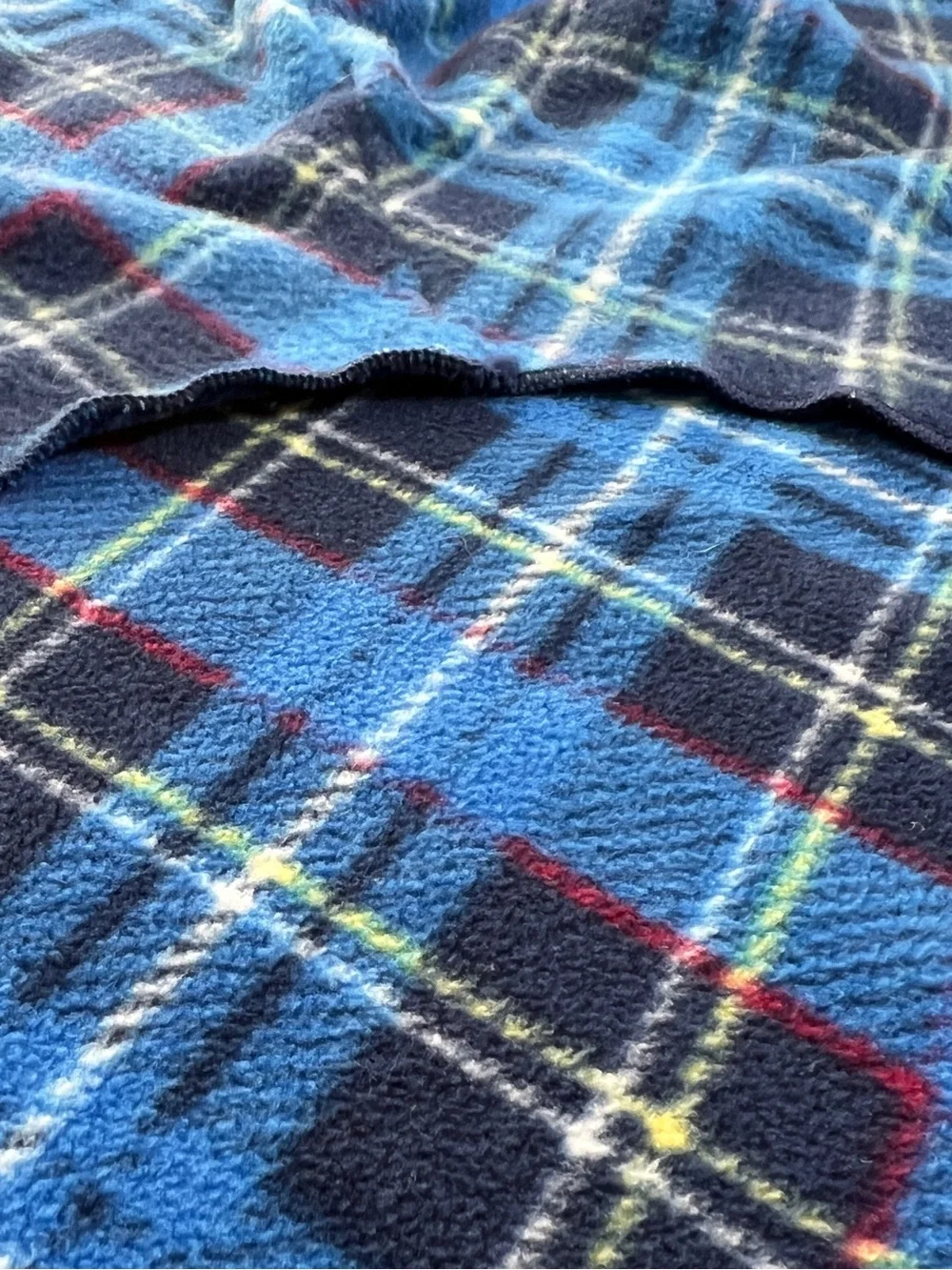 NWT Gold Paw Stretch Fleece Dog Jacket 26 Blue Plaid Made USA Large Breed